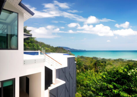 Modern Hillside Sea View Villa with Infinity Pool & Squash Court – Kalim, Phuket